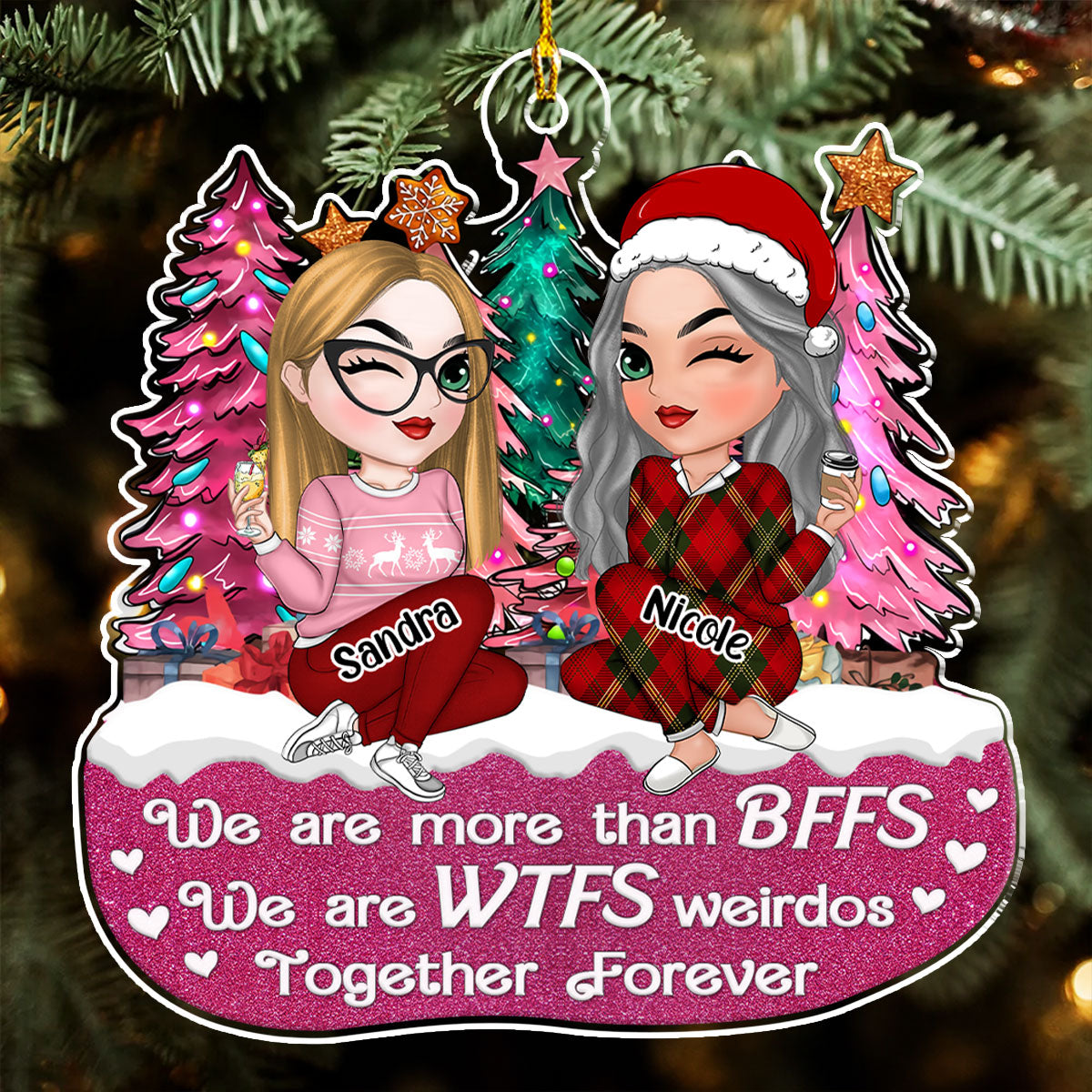 We Are More Than BFFS - Personalized Custom Acrylic Ornament