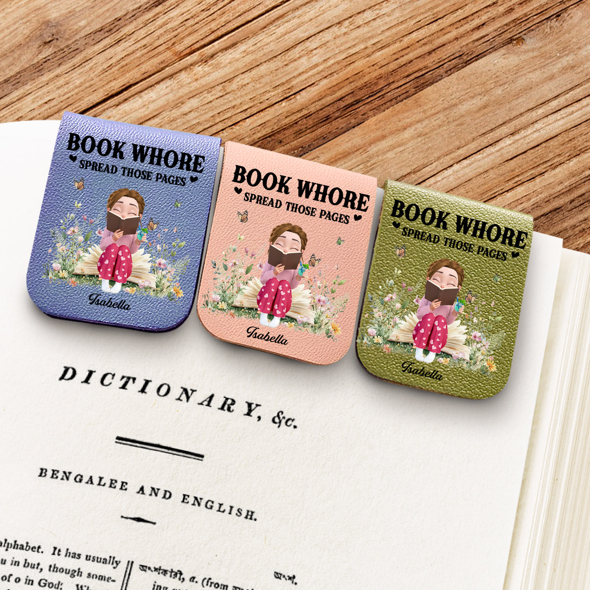 Pages Beg To Be Spread - Personalized Custom Leather Bookmark