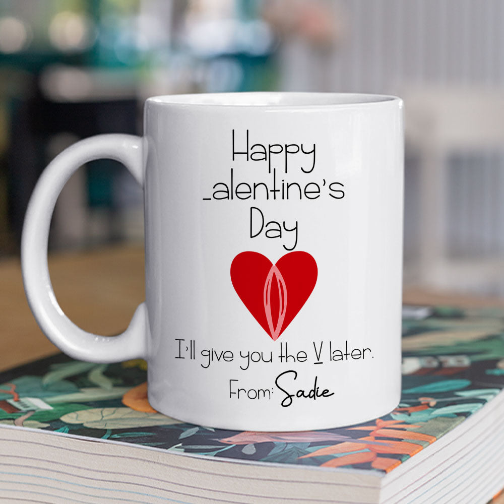 My V - Personalized Custom Coffee Mug