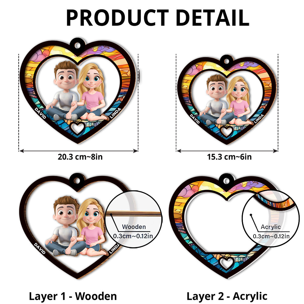 You And Me Always Together - Personalized Custom Suncatcher