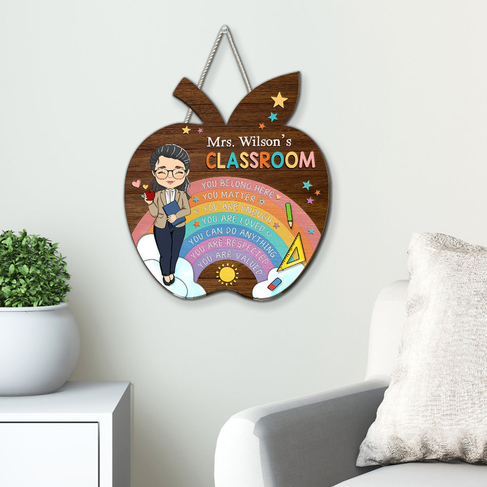 You Belong Here  - Personalized Custom Wood Sign