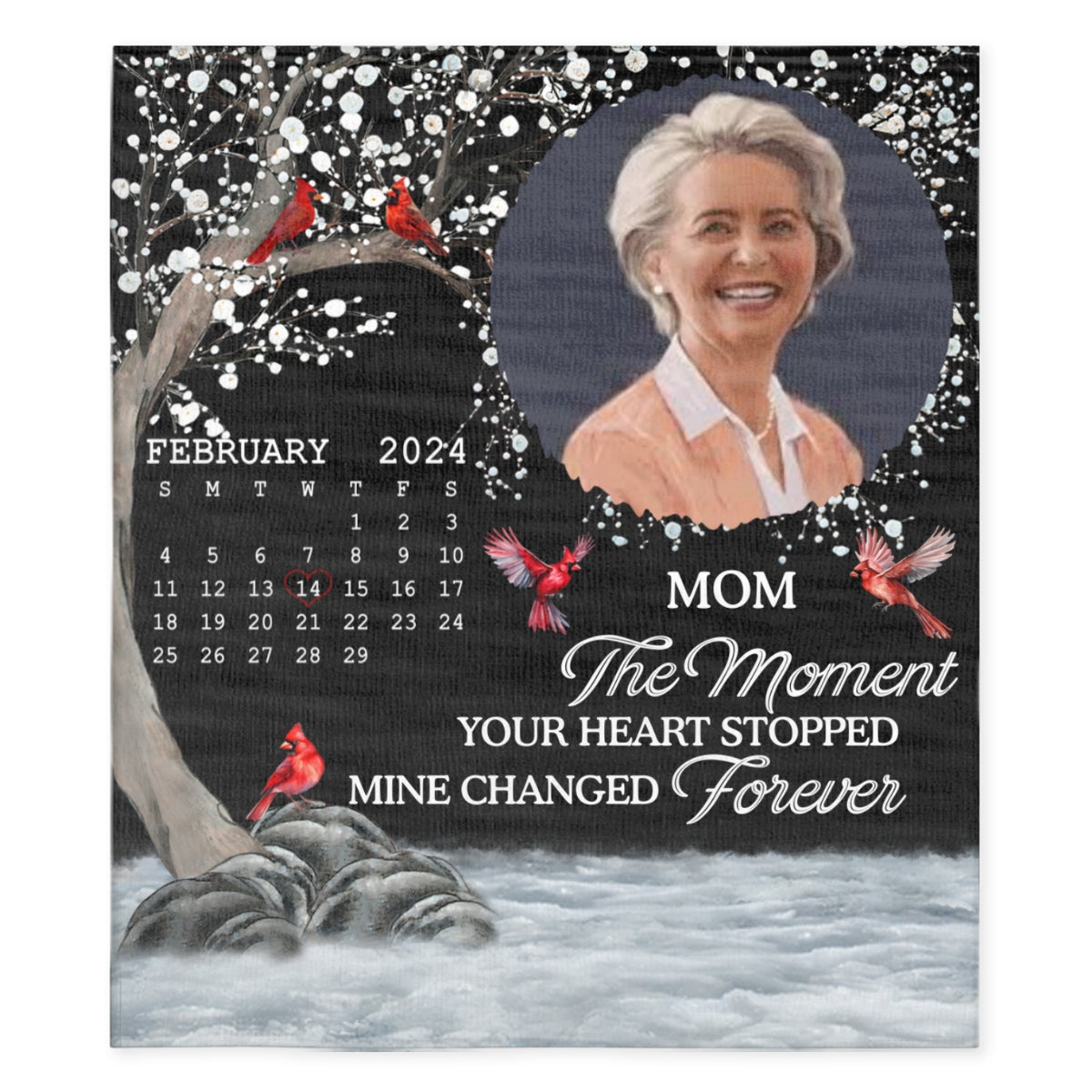 The Moment Your Heart Stopped - Personalized Custom Fleece Blanket