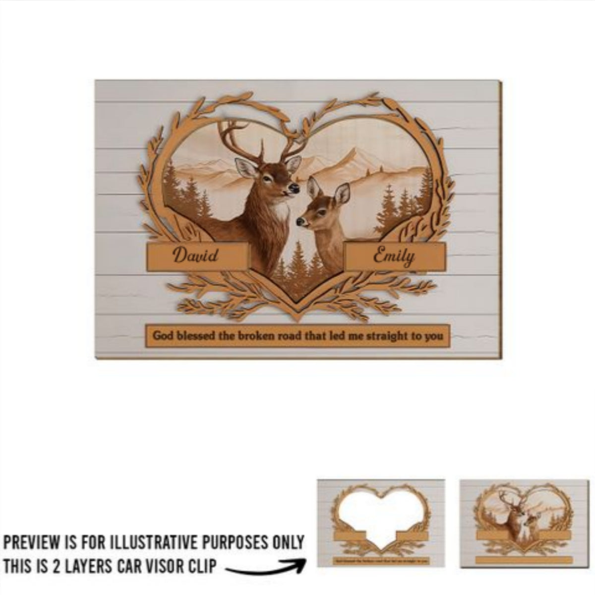 Led Me Straight To You - Personalized Custom Car Visor Clip