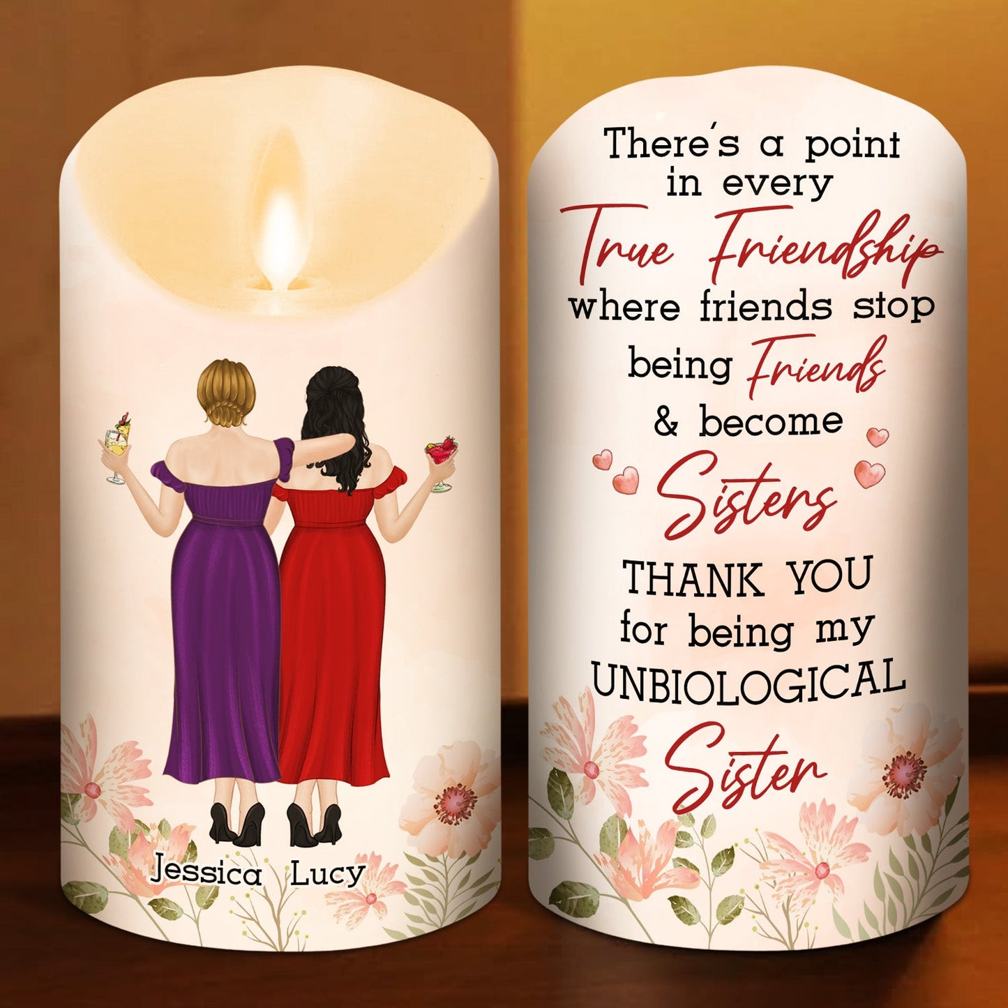 My Unbiological Sister - Personalized Custom LED Candle