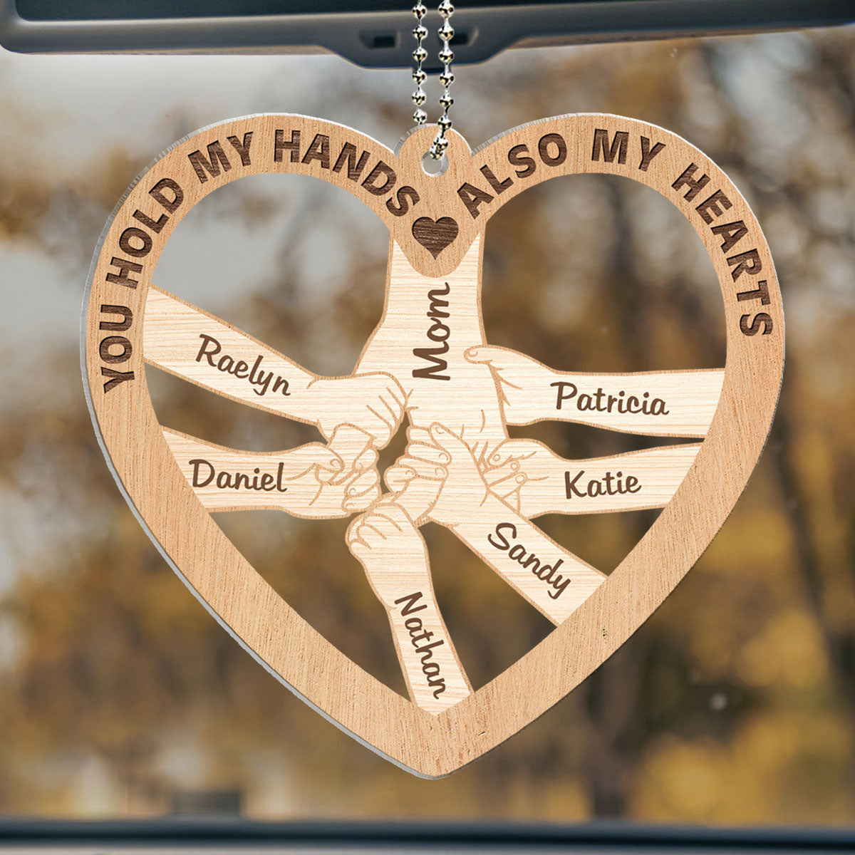 You Holds My Hands - Personalized Custom Car Ornament