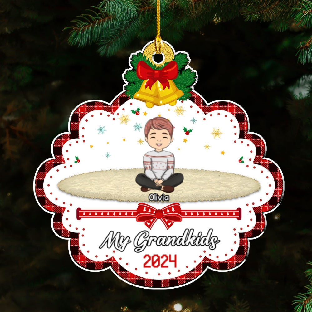 My Grandkids Christmas - Personalized Custom Acrylic Ornament