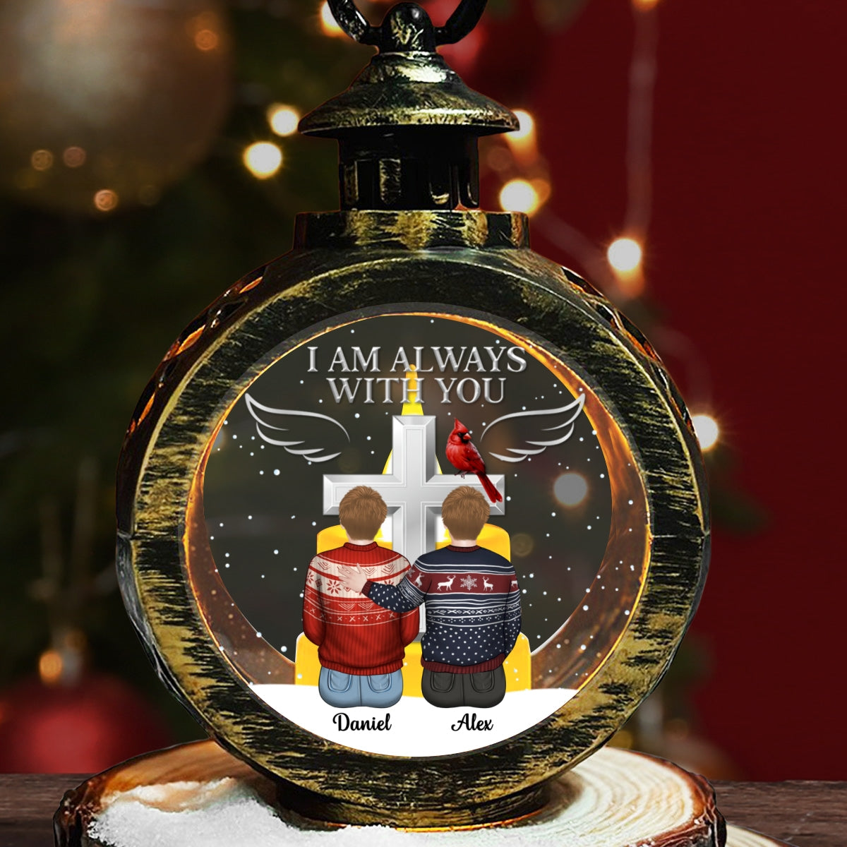 Always Beside You - Personalized Custom Christmas Lantern