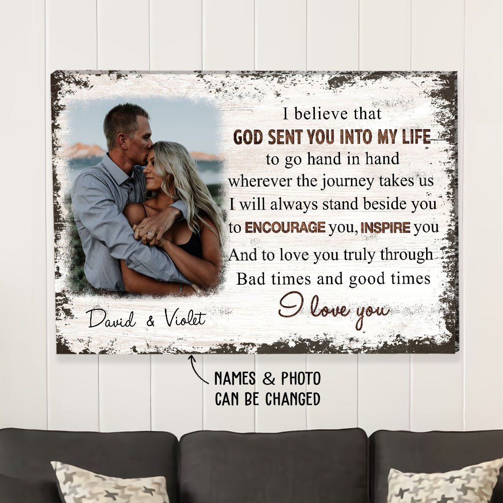 Go Hand In Hand - Personalized Custom Photo Canvas Print