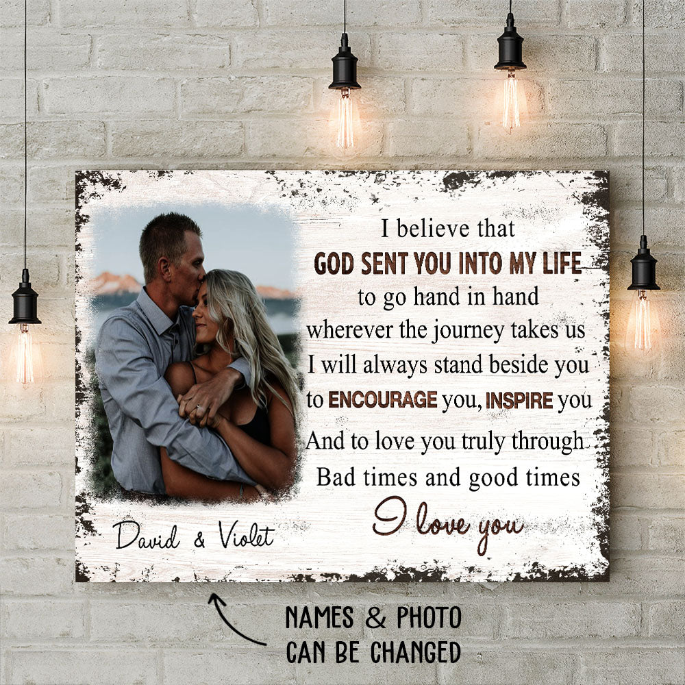 Go Hand In Hand - Personalized Custom Photo Canvas Print