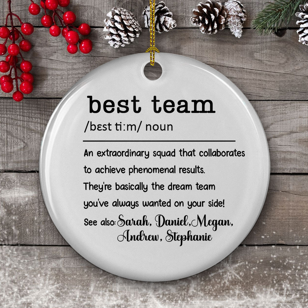 We Are Teammates - Personalized Custom Ceramic Ornament