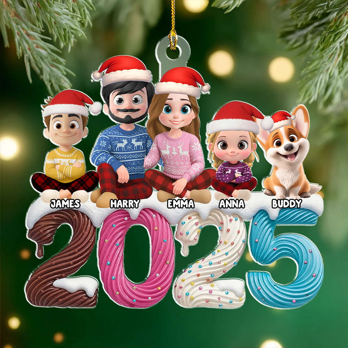 We And Our Kids Cream - Personalized Custom Acrylic Ornament