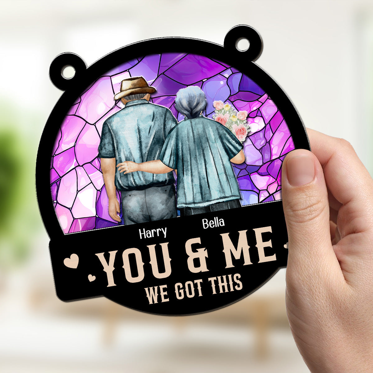 You & Me - Personalized Custom Suncatcher