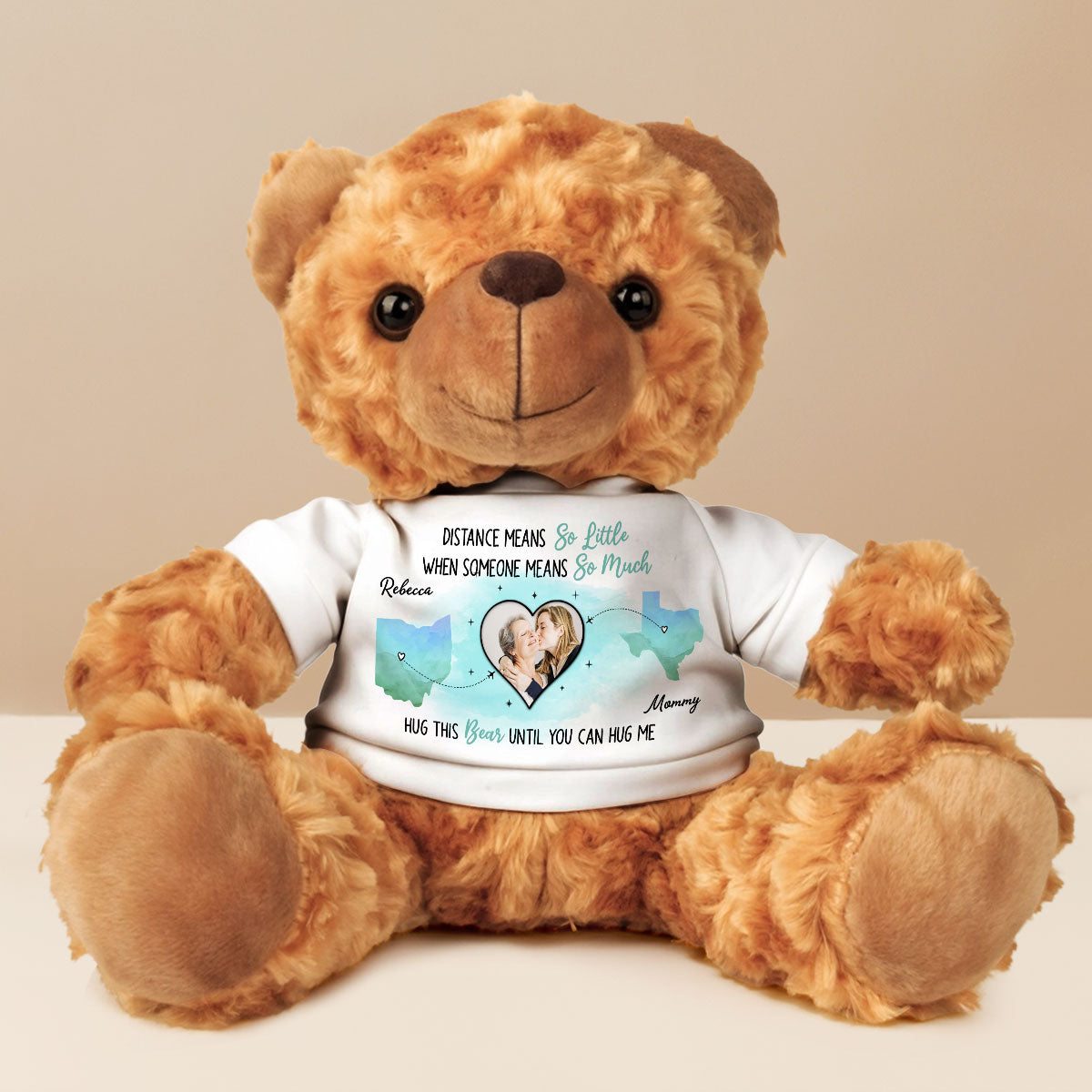 Distance Means So Little - Personalized Custom Cuddle Bear