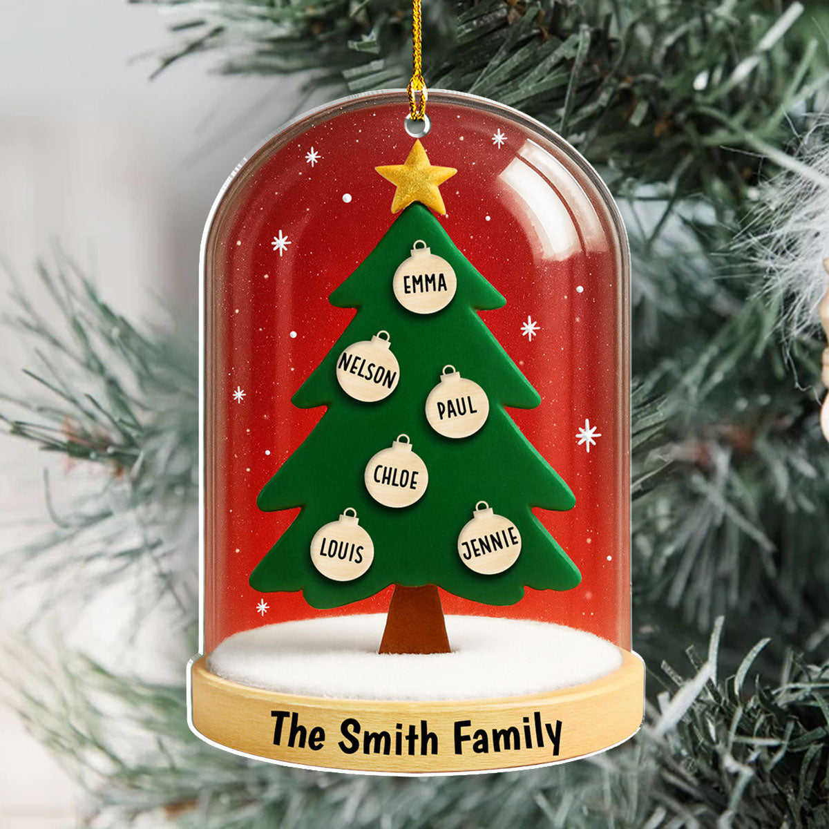 Christmas Tree Of Love - Personalized Custom Acrylic Ornament