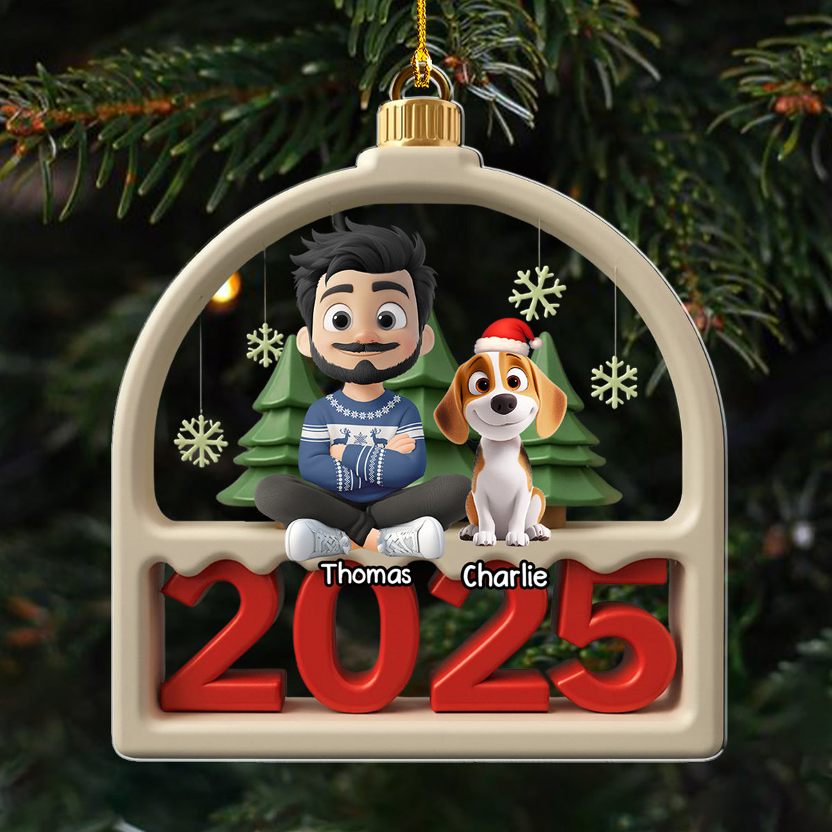 Family Furry And Paws General Version - Personalized Custom Acrylic Ornament