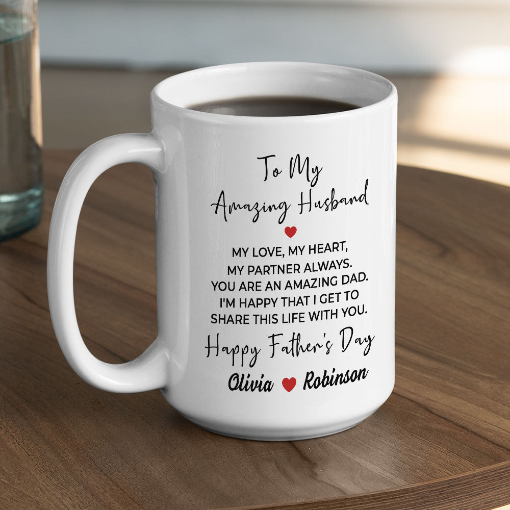 My Love My Heart - Personalized Custom Coffee Mug