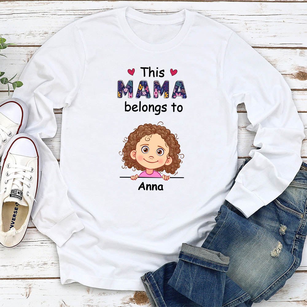 Grandma Belongs To - Personalized Custom Long Sleeve T-shirt