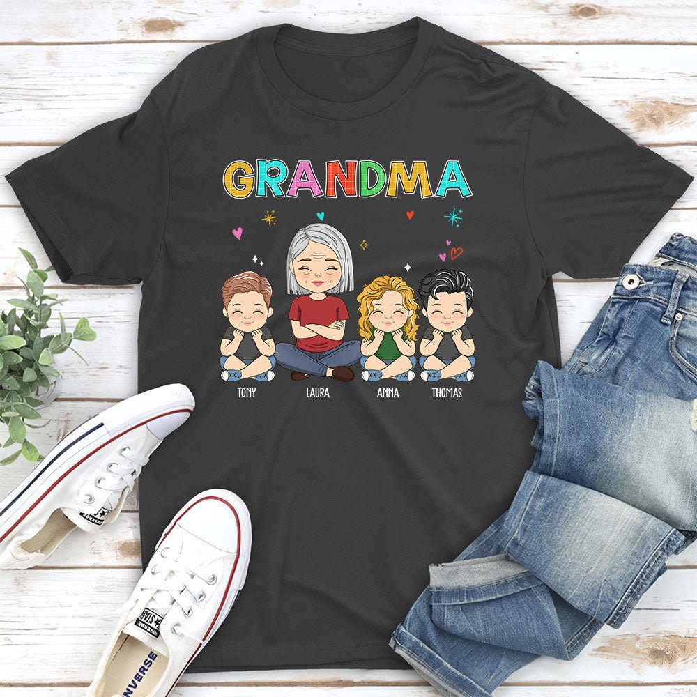 Grandma Colorful  - Personalized Custom Unisex T-shirt