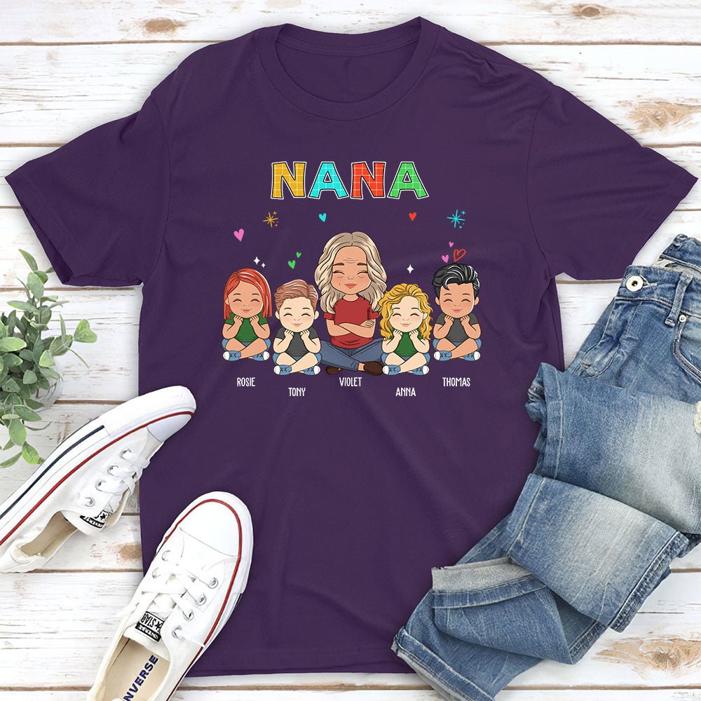 Grandma Colorful  - Personalized Custom Unisex T-shirt