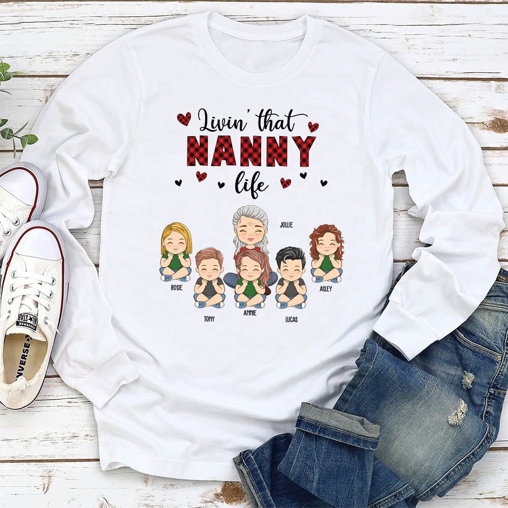 Grandma Life - Personalized Custom Long Sleeve T-shirt