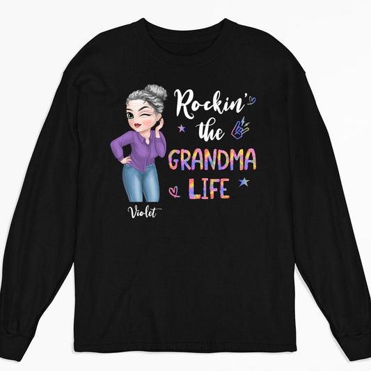 Grandma Life - Personalized Custom Long Sleeve T-shirt