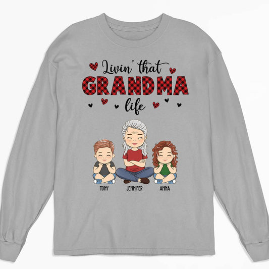 Grandma Life - Personalized Custom Long Sleeve T-shirt