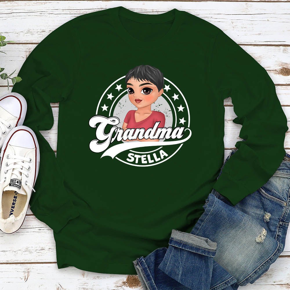 Grandma - Personalized Custom Long Sleeve T-shirt