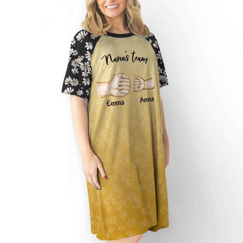 Grandma's Team - Personalized Custom 3/4 Sleeve Dress