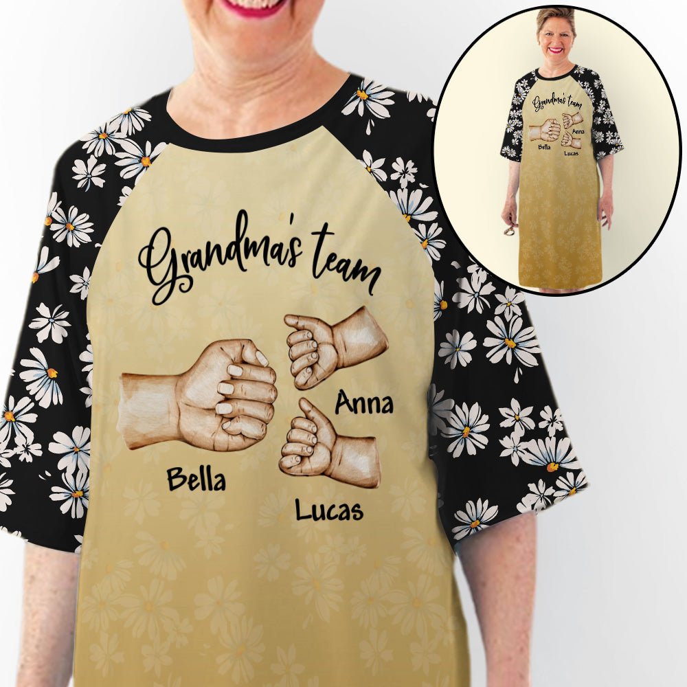 Grandma's Team - Personalized Custom 3/4 Sleeve Dress