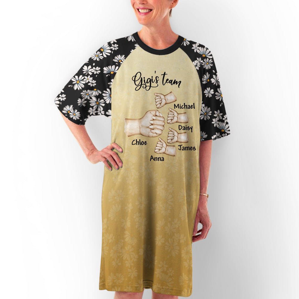 Grandma's Team - Personalized Custom 3/4 Sleeve Dress