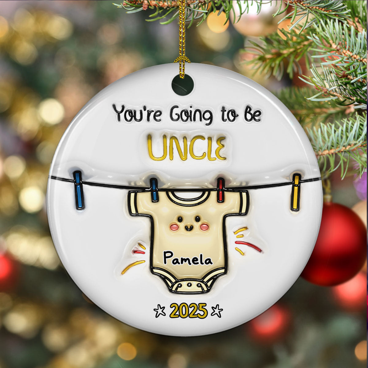 You Are Going To Be Grandparents - Personalized Custom 3D Inflated Ceramic Ornament