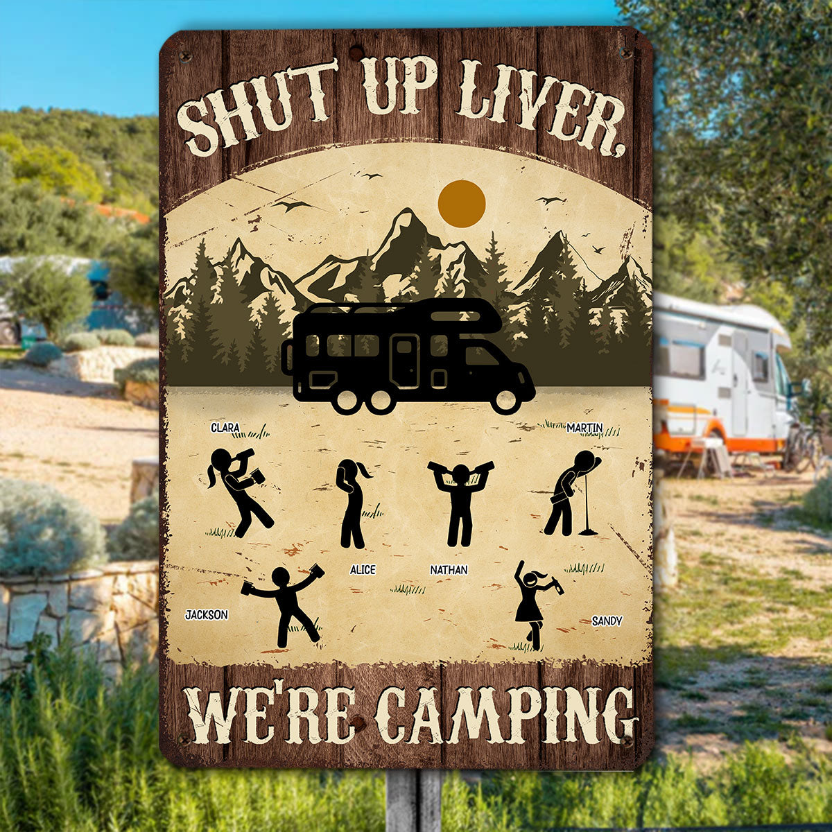 Campfire Lit Liver Not Ready - Personalized Custom Metal Sign