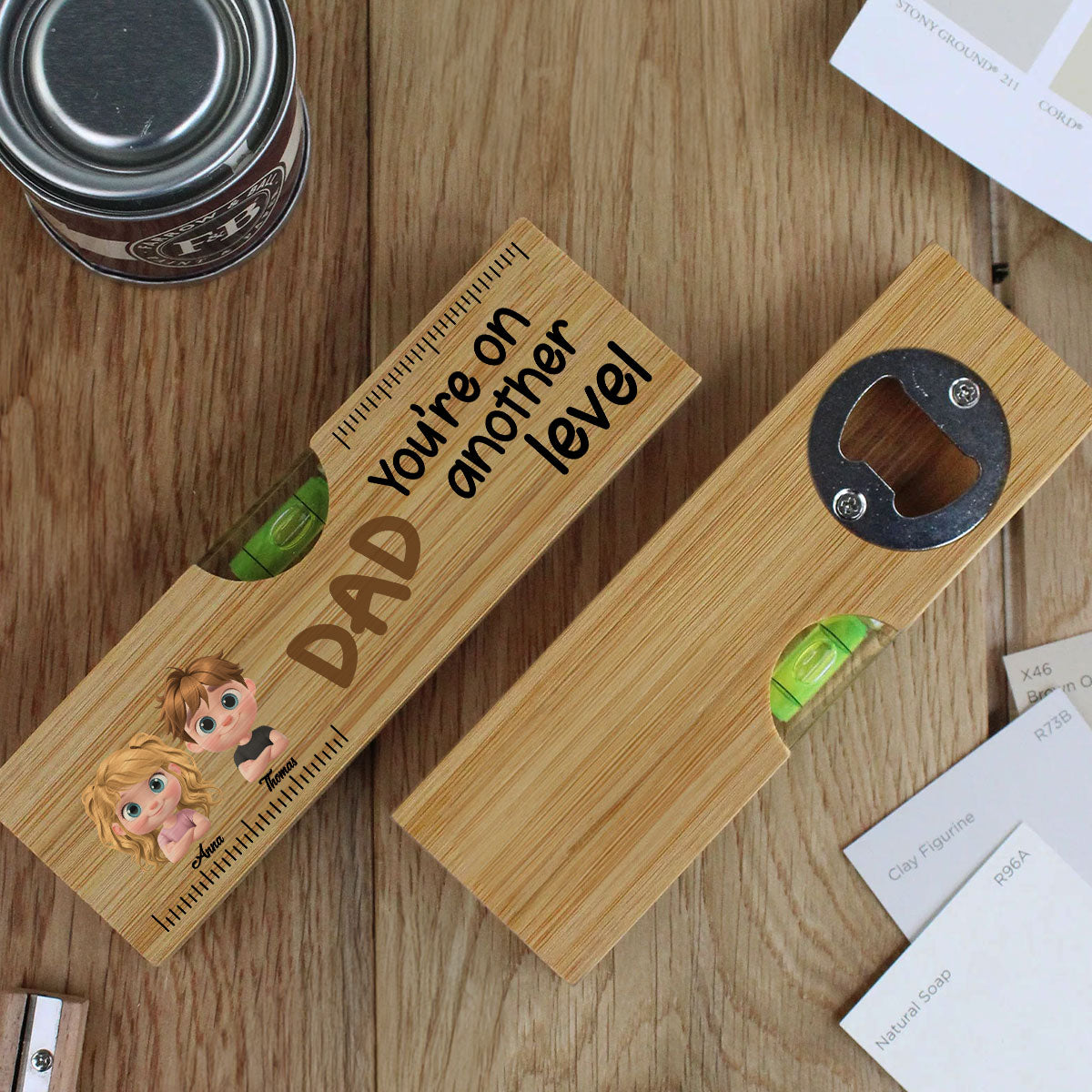 You Are On Another Level - Personalized Custom Wooden Spirit Level Bottle Opener