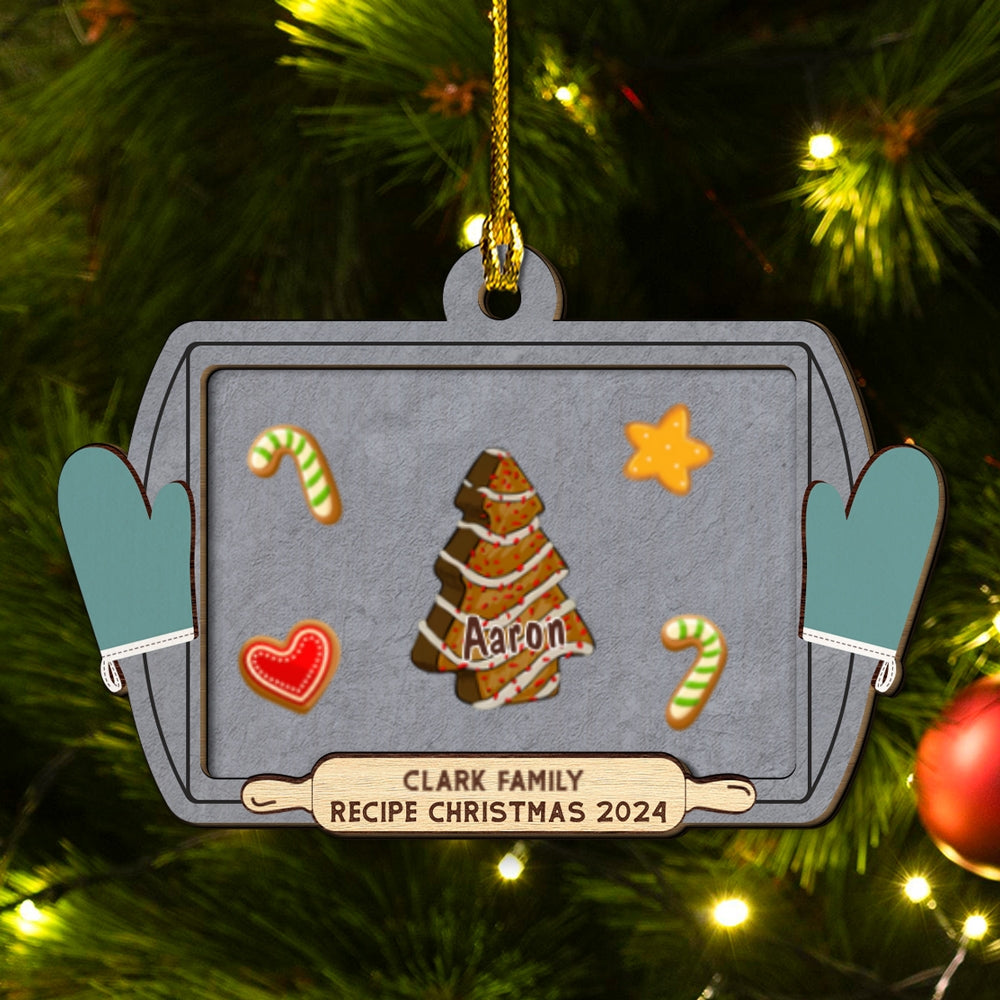 Recipe For Christmas 2024 - Personalized Custom Freeshape 2-Layered Wood Ornament