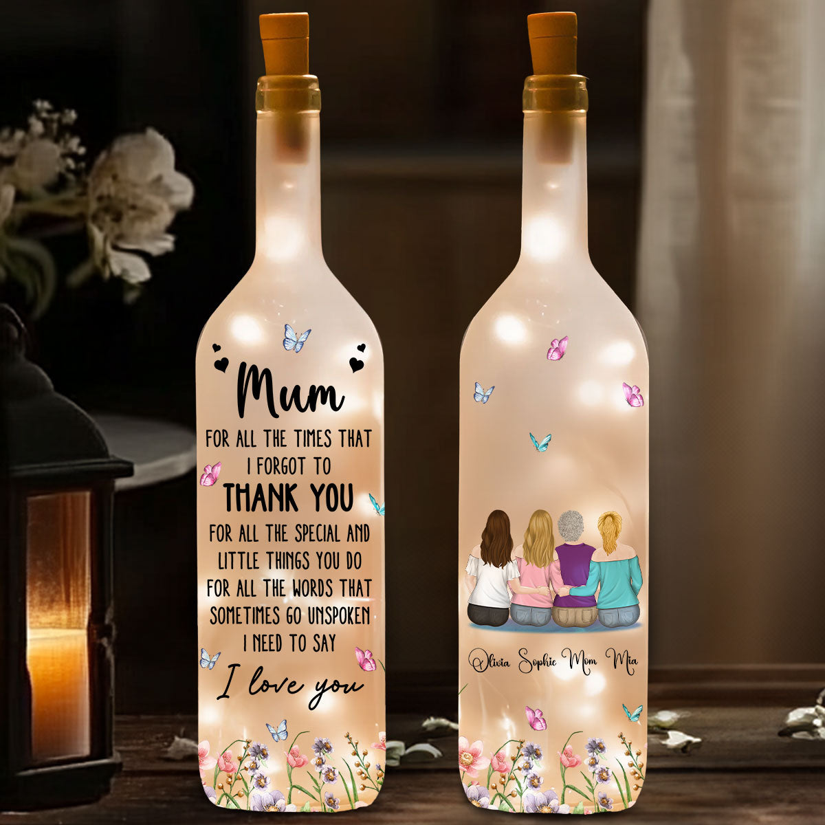 I Need To Say I Love You Mom - Personalized Custom Bottle Lamp