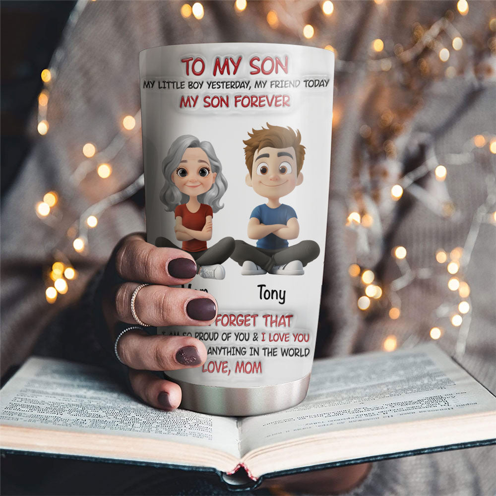 Mommy And Son Forever - Personalized Custom 3D Inflated Effect Tumbler