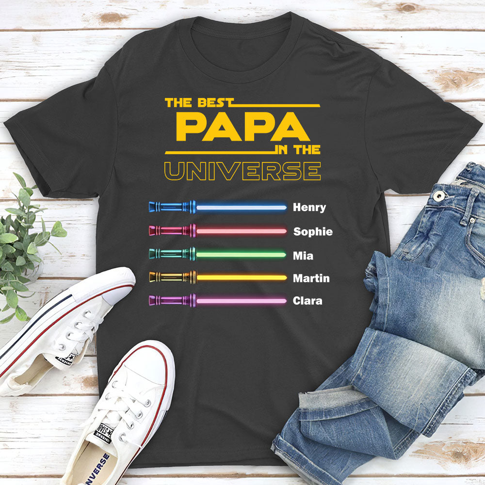 Best Dad In The Universe - Personalized Custom Shirt