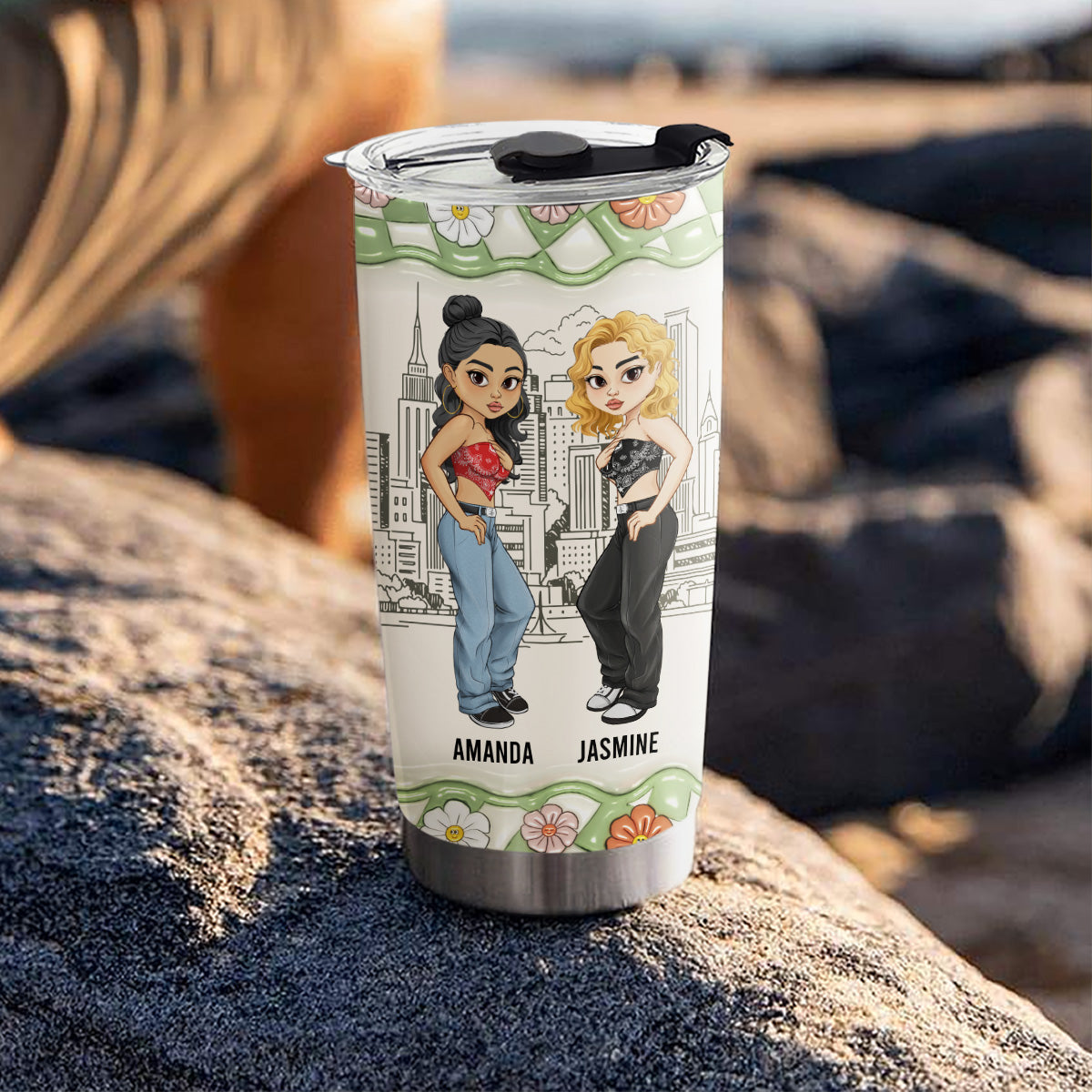 Y2K Bestie - Personalized Custom 3D Inflated Effect Tumbler