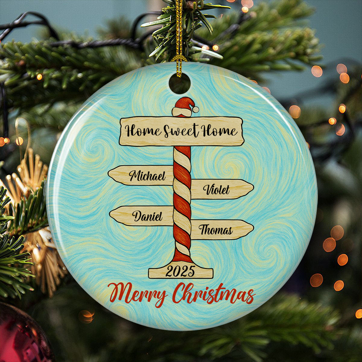 Cherished Family Memories - Personalized Custom Ceramic Ornament