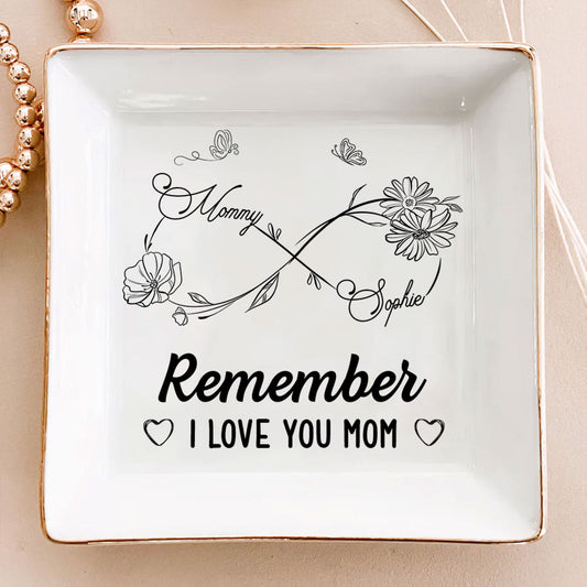 Endless Love For Mom Keepsake - Personalized Custom Jewelry Dish