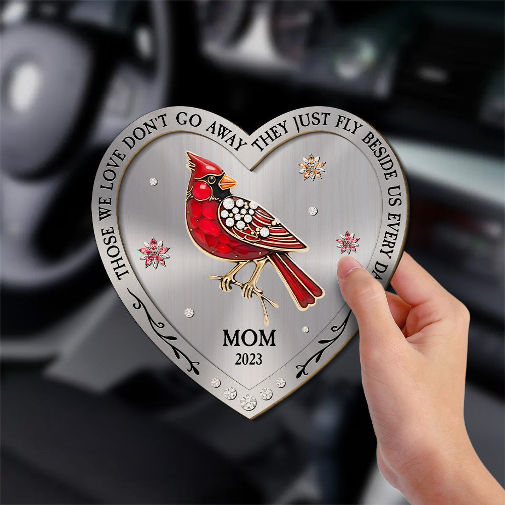 Cardinal Those We Love Fly Beside Us Everyday - Personalized Custom Car Visor Clip