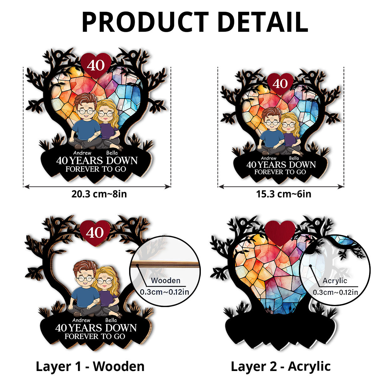 Love Forever - Personalized Custom Suncatcher