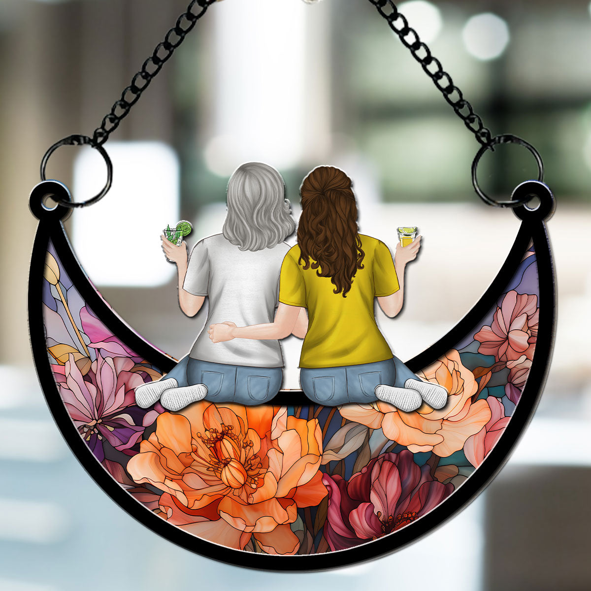 Motherhood Is The Greatest Thing - Personalized Custom Suncatcher