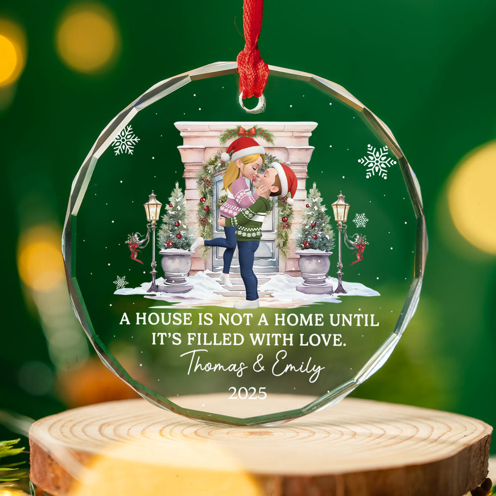 Together We Make A Home - Personalized Custom Glass Ornament