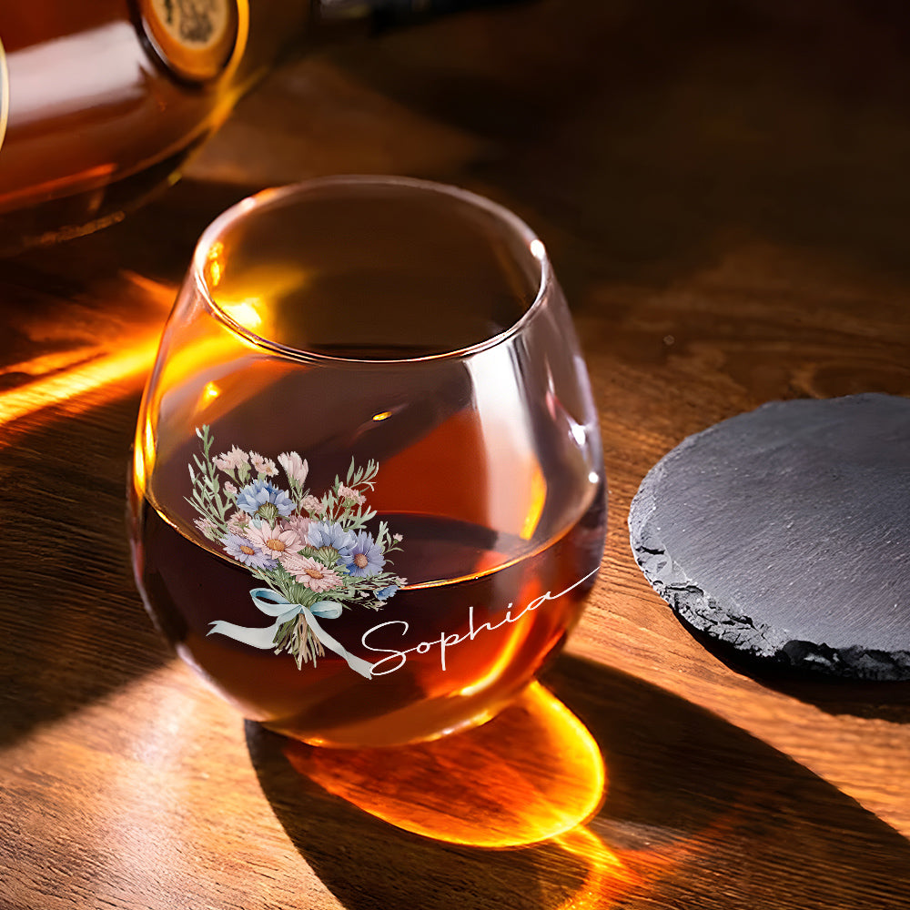 Flowers Do Not Tell They Show - Personalized Custom Wine Glass