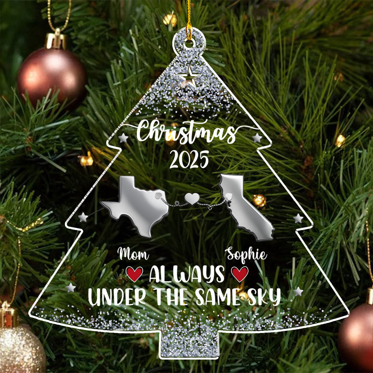 Under The Same Sky - Personalized Custom Acrylic Ornament