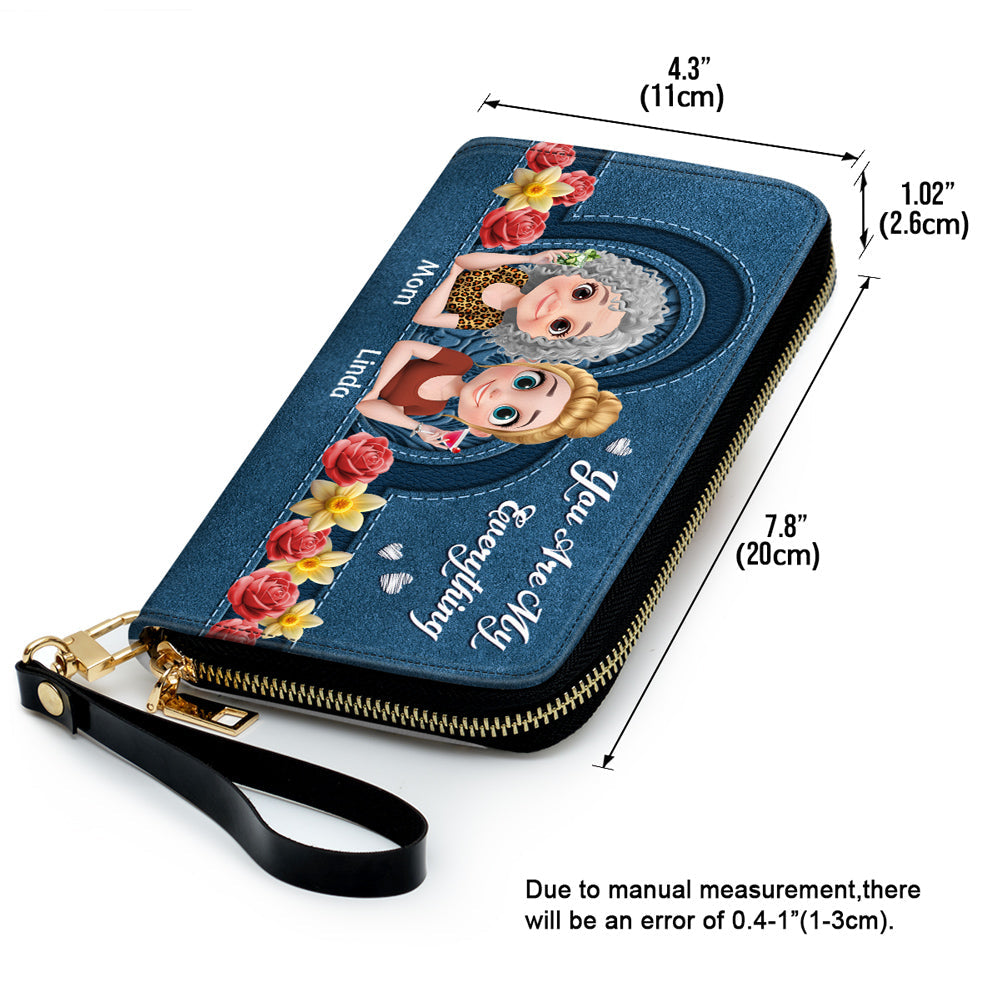 Mommy You Are My Everything - Personalized Custom Leather Wallet