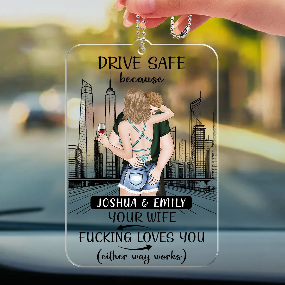 I Love You Forever & Always - Personalized Custom Car Ornament