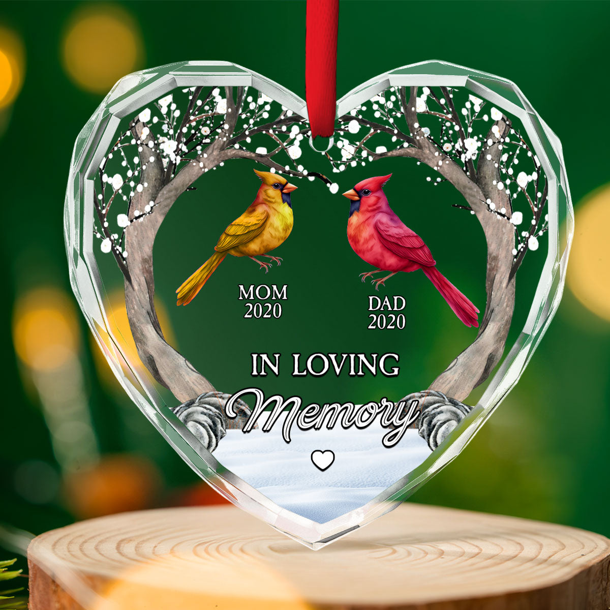 Beside You Forever - Personalized Custom Glass Ornament