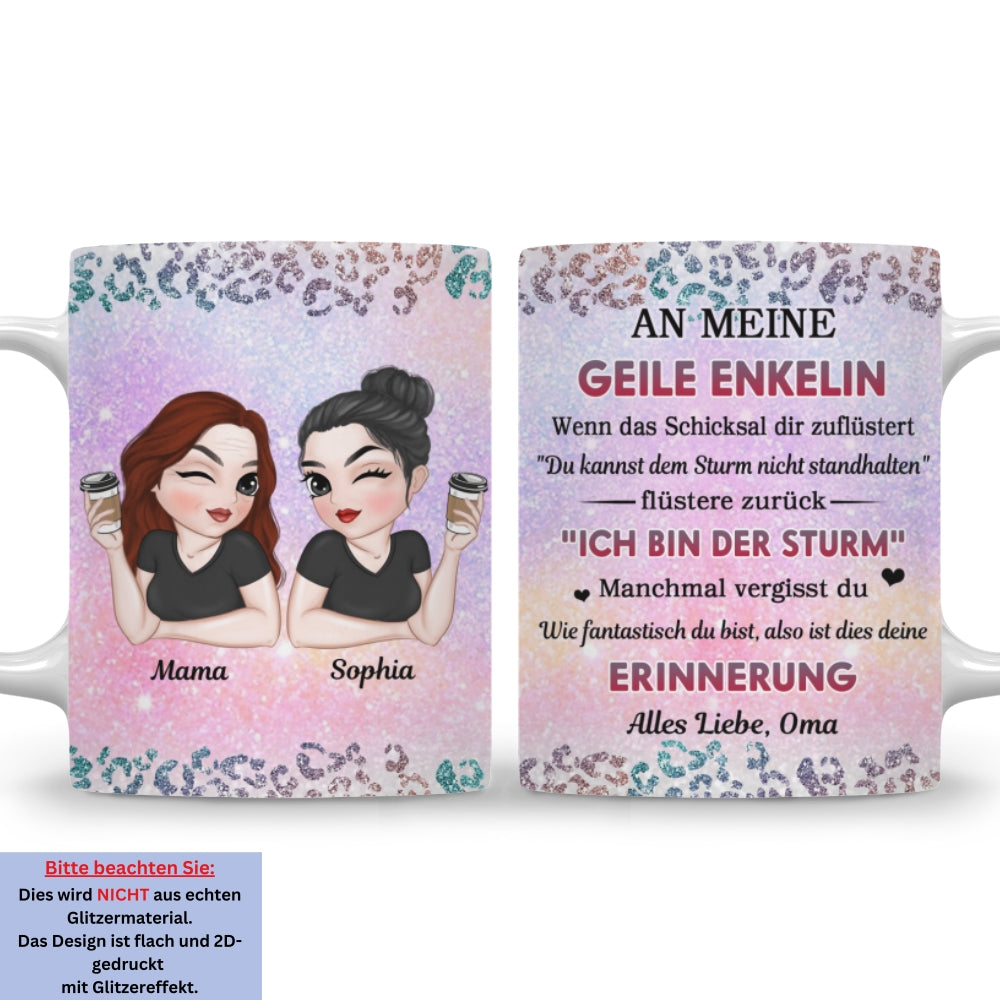 Meine Tapfere Enkelin - Personalisierte Kaffeetasse